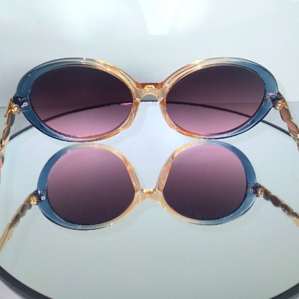 It's A New Day Blue Round Sunglasses - Picture 8 of 10